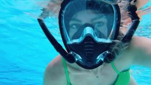 JoyMaySun | Double Tubes Full Face Snorkel Mask New Breathing Mode 180° Panoramic Anti-Fog Diving Mask Dry Top System for Adults Teenagers