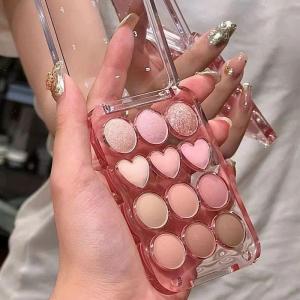 Shua Ins Ultra Popular Heart Eye Shadow Palette Twelve Colors Makeup Artist Professional Low Saturation Versatile