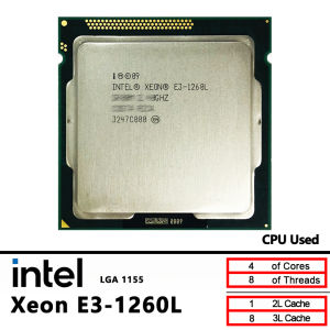 Intel | Intel Xeon E3-1260L Used CPU E3 1260L 2.4 GHz Quad-Core Eight-Thread 45W CPU  LGA 1155
