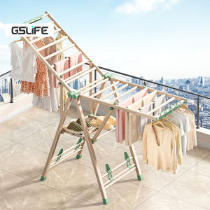 GSlife🔥🔥【2025 New】Hanger Stand Stainless Sampayan Foldable Clothes Drying Rack Laundry Rack For Indoor Outdoor