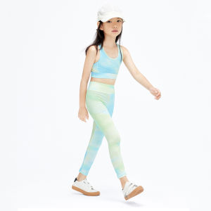 Bộ Đồ Thể Thao Yoga Mùa Hè Cho Bé Gái Manciyoga Quần Short Chạy Bộ Co Giãn Cao Nhanh Khô Thoải Mái Dễ Thương Không Có Đệm Ngực