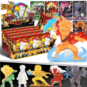 Kayou NARUTO Blind box Series Mini Doll Rubber Figures Chakra Mode Sasuke Gaara Kurama Shikamaru Model Toy Birthday Gifts