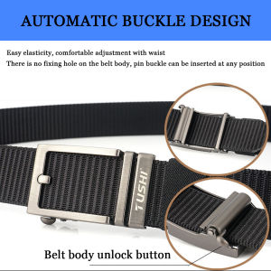 SMARTCONN Nylon Canvas Men Belt Breathable Military Tactical Waist Belt With Metal Buckle - Classic and Fashion Design for Work Business and Casual