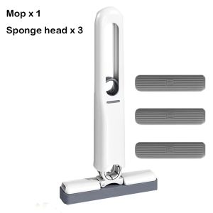 Small Handle Mop Folding Powerful Squeeze Mini Mop Self-squeezing Floor Washing Desk Window Car Mops To Clean Tiles and Walls
