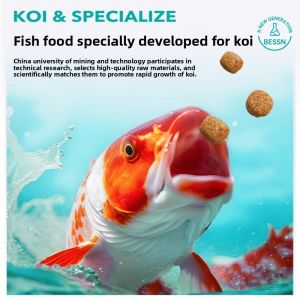 BESSN | Premium High-Protein Formula Koi Fish Food with Spirulina for Color Enhancement and Clear Water