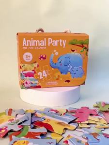 36pcs Jigsaw Puzzle Toy Cute Animal Puzzles Intelligence Kid Early Educational Toy Kid Birthday Gift