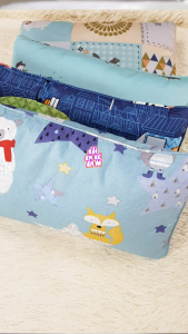 [HỎA TỐC 4H] Gối trẻ em 30x45cm bông gòn lông vũ vỏ Cotton Hàn Quốc mềm mịn có dây khóa kéo họa tiết hoạt hình dễ thương cho bé nằm Urombaby