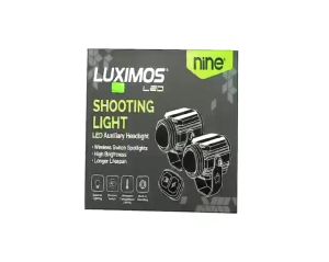 W1 WIRELESS REMOTE NINE LAMPU SOROT/TEMBAK 66W 4MODE PUTIH KUNING + KEDIP UNTUK MOTOR DAN MOBIL