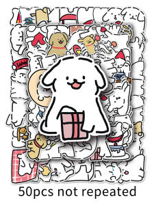 Original Hand-drawn Cartoon Dog Line Stickers Waterproof DIY Phone Case Milk Tea Cup Decals Non-infringement Decorative Paper