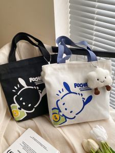 Casual Tote Bag กระเป๋าผ้าแคนวาสอเนกประสงค์รุ่นใหม่เรียบง่ายพร้อมความจุขนาดใหญ่และชิ้นส่วนยกแบบนุ่มสําหรับเยาวชน