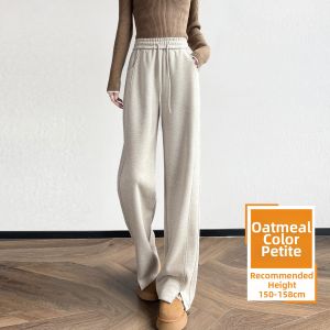 High-waisted Loose Wool Trousers