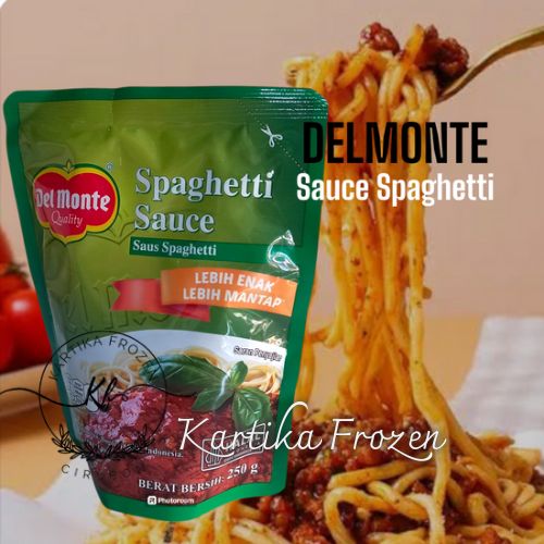 DELMONTE Sauce Spaghetti 250 Gr, dapat dihidangkan dengan aneka pasta seperti SPAGHETTI, MACARONI, FETTUCCINE, FUSILLI, FAN PENNE