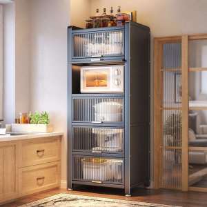 Multi-layer Door Cabinet for Kitchen Storage