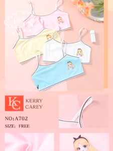 BURSON 12Pcs Spaghetti Strentcheable Bra for baby girls 9-12yrs
