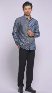 KEMEJA BATIK PRIA HALUS TERBARU FASHION PRIA BAJU LENGAN PANJANG COWO CASUAL MATARM BATIK Sulur KBMJ 101286