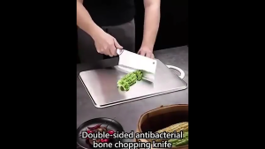Stainless Steel 304 Double-sided Cutting Board Anti-Fungal Antibacterials FoodGrade PP Cutting Board for Kitchen