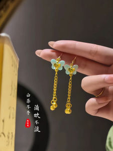 Elegant Butterfly Tassel Earrings for Women in Traditional Chinese Style Pair New Handmade Alloy Silver Gold Plated Ear Jewelry