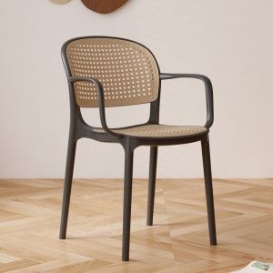 MOLORE | Stackable Plastic Wicker Armchair For Indoor And Outdoor Use