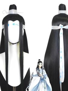 ผมปลอมสำหรับ Cosplay ทรงจมูกแหลมสีดำ สไตล์ย้อนยุค เหมาะสำหรับทั้งชายและหญิง