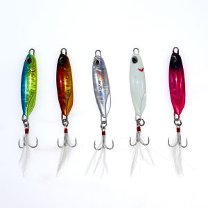 5pcs Metal Jig Fishing Lure 30G 40G 60G Slow Sinking Jigging Spoon Trolling Artificial Hard Bait for Long Casting Mackerel Cod