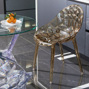 Acrylic Transparent Chair For Home Nordic Style Accessible Luxury Plastic Armchair Negotiation Seat Popular Designer Chair Dining Chair