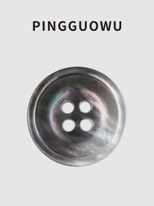 ปุ่มกระดูกสัตว์ประดับตกแต่งระดับไฮเอนด์สำหรับเสื้อผ้าผู้หญิง PINGGUOWU ปุ่มกระดูกสัตว์เนื้อบางๆ ขนาดเล็ก สีสันสดใส