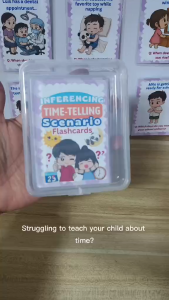 Time-Telling Flashcards for Kids | Inferencing Scenario Cards | Preschool Kindergarten Learning Activity | Daily Routine Time Practice | Homeschool Tool