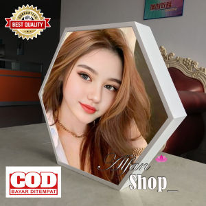 CETAK FOTO bingkai block Hexagonal isi 3 pcs