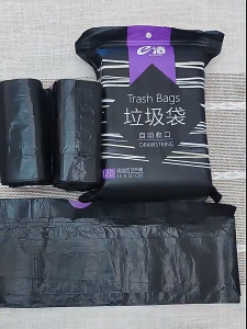 Home2U🏡 3X Thick Drawstring Disposable Garbage Bag with 4 Size Strong Plastic Waste Basket Beg Plastik Sampah 3X Lagi Tebal Plastic Beg Sampah Bertali Extra Thick Drawstring Garbage Plastic Bag Trash Bag Heavy Duty