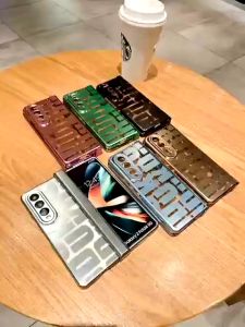 Hard Case PC Transparan Trendy Phone Cover Hard Shell Kompatibel Untuk Samsung Z Fold 5 Z Fold 4 Z Fold 3