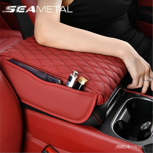 Car Center Console Armrest Cover Soft Memory Foam Center Console Extender Cushion Ergonomic Arm Rest Mat with Storage Pocket