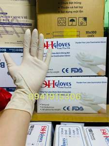 Hộp 100 Cái Găng Tay Cao Su Y Tế KHÔNG BỘT ĐH GLOVE Đỉnh Hưng 6.0Gramăng Tay Dùng Khám Nha Khoa Spa Tattoo Găng Chế Biến