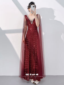 Important Occasions Shimmer Red Evening Gown