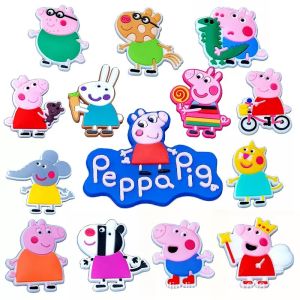 Mesuca | 14/15Pcs Cute Pig Shoe Charms For Slides Clogs SandalsPVC Shoe Decorations Accessories Buckle For Christmas Birthday Gifts