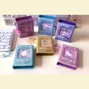 Sanrio Original Album Sanrio Kuromi Album Set Mini Card Holder Photo Card Collectible Book Card Kuromi Cinnamoroll Melody ID Holder Storage Photo Album Gift Kpop Merch