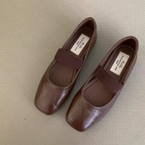 Giày Mary Jane Cổ Điển Cho Nữ 2025 Giày Đế Mềm Thanh Lịch Kiểu Pháp Mới Đi Cùng Váy Giày Đế Bằng Đế Mềm Thời Trang Thường Ngày