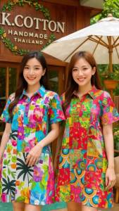 👗 เดรสสั้นคอเชิ้ต (คอปก) สไตล์โบฮีเมียน | Handmade Patchwork | ผ้าป่านอินเดีย | เดรสแฮนด์เมด M-6XL