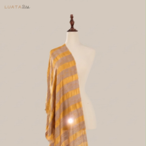 Khăn Choàng Lụa Đũi Hổ Phách và Khói Trầm Luata Silk - Khăn Lụa Cao Cấp Phối Đồ Công Sở Quà Tặng Tinh Tế