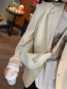 Trendy Spring 2025 Womens Crossbody Bag Single Shoulder Genuine Leather Sourdough Underarm Dumpling Bag Fashionable Handbag