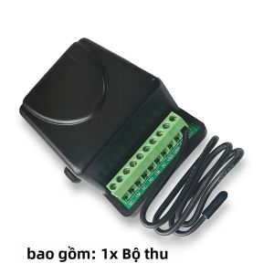 Bộ Thu Mã Số Không Dây Đa Năng 433MHZ Mã Lăn Dùng Cho Máy Mở Cửa Gara Tự Động Nút Cao Su Đen Chống Nước IP55