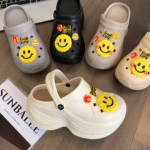 MAKATA😊 รองเท้าหัวโต SUNBALEE G96 รองเท้าแตะแบบสวมรัดส้นแถมตัวติดรองเท้า พื้นนุ่ม ส้นสูง 7 ซม. ทรงสวย😊