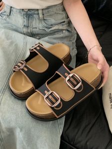 รองเท้าแตะแบบสวมสบายสำหรับผู้หญิงในช่วงฤดูร้อน รองเท้าแตะชายหาดแบบสวมสบาย รองเท้าแตะกลางแจ้ง สไตล์เกาหลี