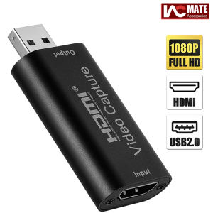 Chụp thẻ-HDMI sang USB 2.0 ghi thẻ đầu ra độ nét cao 1080p/30Hz ghi lại thông qua DLSR quay phim hành động và máy tính cho chơi game streaming phát sóng trực tiếp giảng dạy