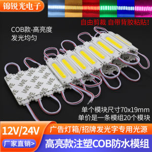 LED Module 12V Waterproof Cob Light Source Super Bright Patch Light 24V Advertisement Lamp Box LED Luminous Characters Signboard Light with Light Bar