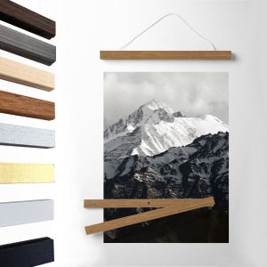 8Colors 21 30 40 50cm Gold Magnetic Poster Hangers Black White Teak Wall Photo Frame Scroll Canvas Paintings Frames for Picture