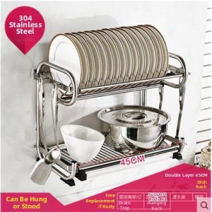 Stainless Steel Wall-Mounted Drying Dish Rack