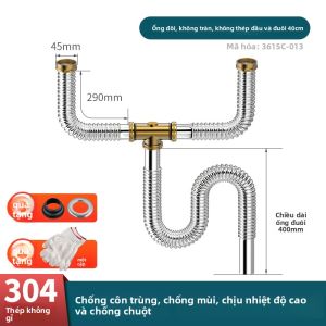 SHENYUAN | Bộ Xả Chậu Rửa Bếp Inox 304 với Ống Xả Chống Hôi