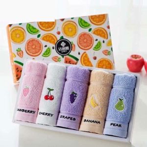 Combo 5 Khăn Tắm Lau Mặt Cho Bé Bằng Cotton Mềm Mịn