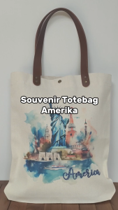 Totebag Souvenir America Totebag Canvas Oleh Oleh Amerika