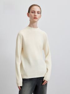 HR | High-End Half-High Neck Knitted Base Shirt For Women 100% Wool Soft Comfortable HR Helena Korean Style Commute Fashion